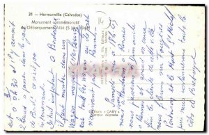 Postcard Modern Commemorative Monument of Hermanville Debraquement Allie June...