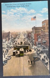 Mint USA Picture Postcard Central Ave Great Falls Mont