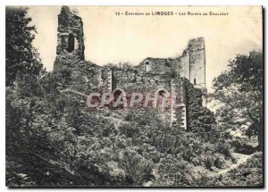 Old Postcard surroundings Limoges Ruins Chalucet