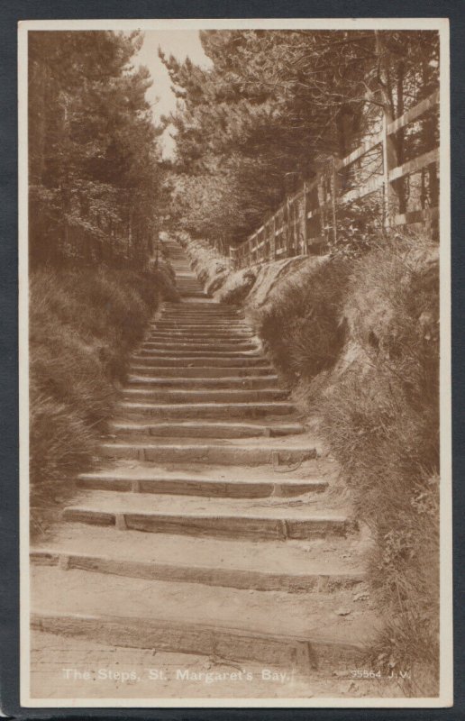 Kent Postcard - The Steps, St Margaret's Bay    T3338