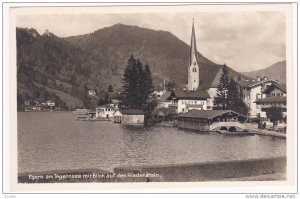 RP: Egern am Tegernsee mit Blick auf den Riederstein, Germany, 1950s