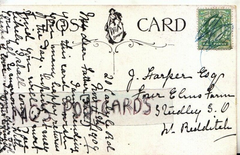 Genealogy Postcard - Harper - Four Elms Farm, Studley, Warwick - Ref. R495