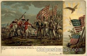 October 17, 1777, Saratoga, NY, USA American History Unused crease left edge,...