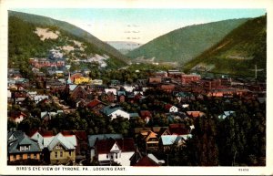 Pennsylvania Tyrone Birds Eye View Looking East 1928 Curteich