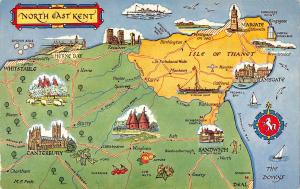 uk11351 north east kent  uk map carte geographique