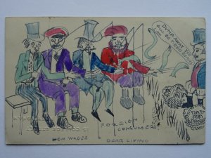 c1903 - 15 College St, Nottingham University Political Satire Hand Drawn PC (2)