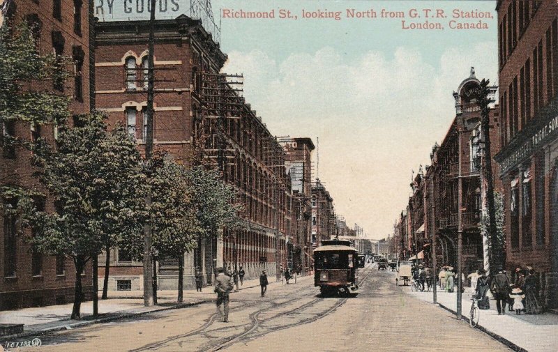 Canada Ontario London Trolley On Richmond Street Looking North sk4725