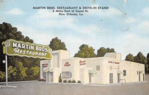New Orleans Louisiana Martin Bros Restaurant and Drive in Stand PC AA18421