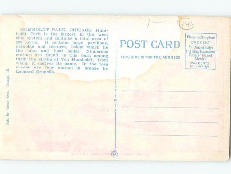 W-Border BOATHOUSE AT HUMBOLDT PARK Chicago Illinois IL G2195