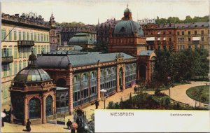 Germany Wiesbaden Kochbrunnen Vintage Postcard C140