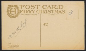 Best Wishes 'If Every Wish I Send Today...' Holly & Candles Unused c1910s