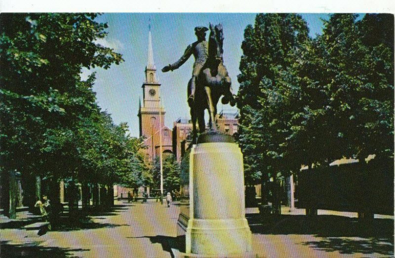 America Postcard - Statue of Paul Revere - Boston - Massachusetts - Ref  950A