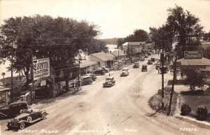 Houghton Lake Michigan Dodge Plymouth Service Garage Real Photo PC AA72091