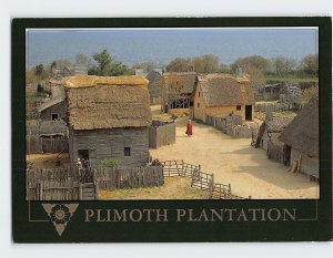 Postcard Plimoth Plantation Plymouth Massachusetts USA