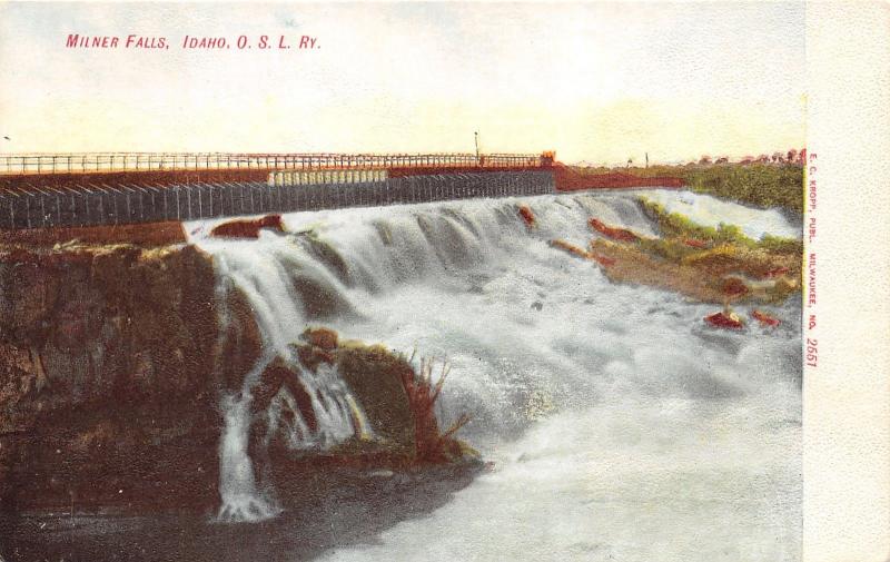 Burley Idaho~Milner Falls on Snake River~Oregon Short Line Railroad (OSL)~c1905