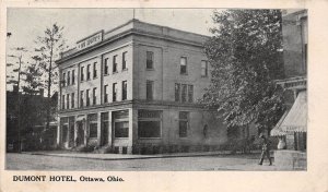 J70/ Ottawa Ohio Postcard c1910 Dumont Hotel Building Putnam County 350