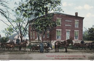 GREENVILLE , Rhode Island , 00-10s ; Horse Drawn Fire Department Wagons , Bank