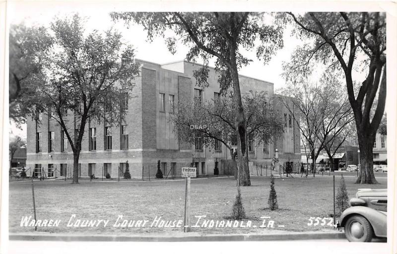 B18/ Indianola Iowa Ia Real Photo RPPC Postcard c1950 Waren County Court House