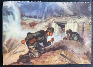 Mint Germany Picture Postcard WW2 Searching a telephone line