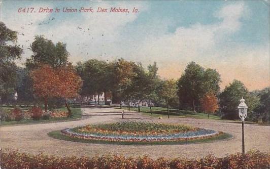 Drive In Union Park Des Moines Iowa 1914