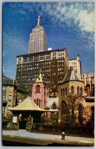 Vtg New York City NY The Little Church Around The Corner Manhattan Postcard