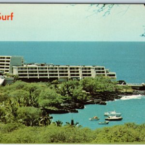 c1970s Keauhou, Kona, Hawaii Kona Surf Hotel Chrome Photo NK Carlson Dexter A209