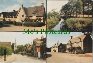 Northamptonshire Postcard - Apethorpe Thatched Cottages, Willow Brook RR19923