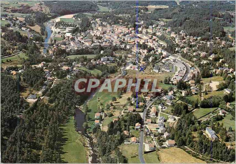 Modern Postcard Le Chambon sur Lignon (Haute Loire) Alt 1000m aerial view Gen...