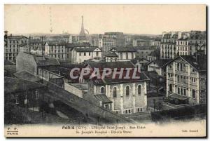 Old Postcard Paris L & # 39Hopital Saint Joseph Rue Didot Eiffel Tower