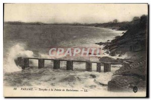 Old Postcard Parame Storm at Pointe de Rochebonne