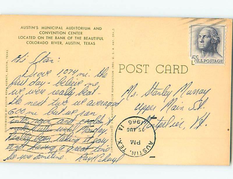 Pre-1980 AUDITORIUM SCENE Austin Texas TX G2835