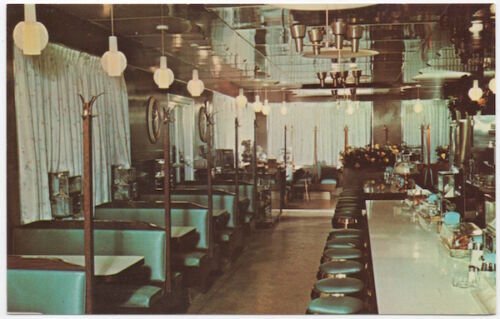 Postcard Interior of Fair Lawn Star Diner in Fair Lawn, New Jersey~107291