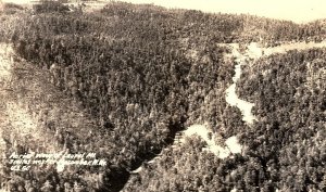 1940s MACOMBER WEST VIRGINIA LAUREL MT U.S. 50 HWY AERIAL RPPC POSTCARD 44-199