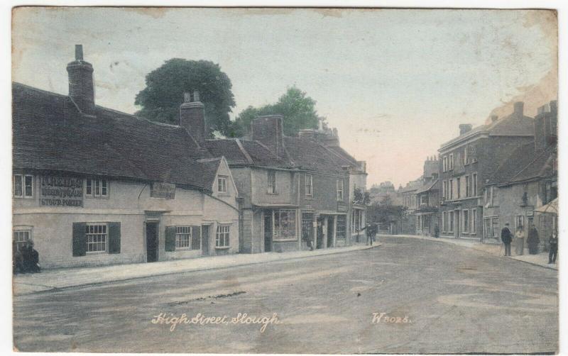 Berkshire; High St, Slough PPC, 1904 PMK, Note Black Boy Pub, Demolished c 1910