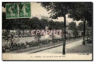 Clichy Postcard Old One corner of the Place des fetes