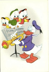 PC DISNEY, DONALD, HUEY, DEWEY AND LOUIE DUCK, Vintage Postcard (b28612)