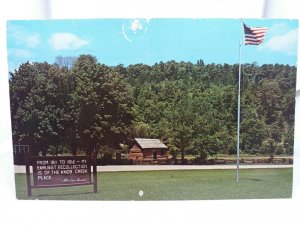 Vintage Postcard Knob Creek Hodgenville Kentucky USA Abraham Lincoln Early Home