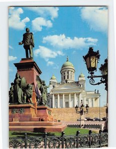 Postcard The Dom And The Statue Of Alexander, Helsinki, Finland