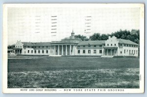 Syracuse New York Postcard Boys' & Girls' Building NY State Fair Grounds 1937