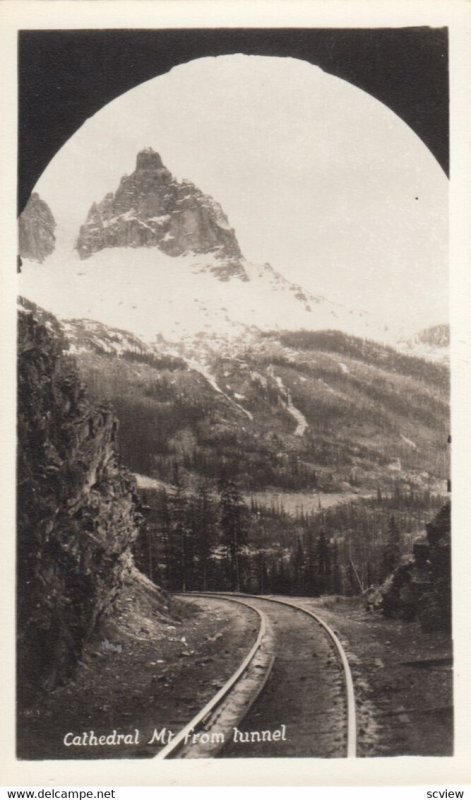 RP: Yoho National Park, B.C., Canada, 1910-20s; Cathedral Mountain from Tunnel