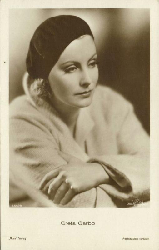 Movie Film Actress GRETA GARBO (1930s) RPPC Ross Verlag 5512/1