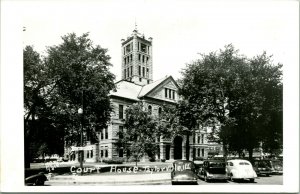 RPPC Taylorville Illiniois IL Christian County Court House  UNP Postcard