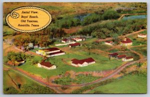 Amarillo Texas~Air View Boys' Ranch~Vintage Linen Postcard