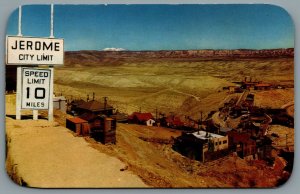 Postcard Jerome AZ c1950s Ghost Town View of Copper Mine Oak Creek Canyon Views