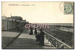 Old Postcard Luc Sur Mer The Promenade