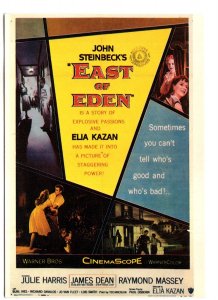 John Steinbeck's East of Eden Movie Poster Postcard, James Dean