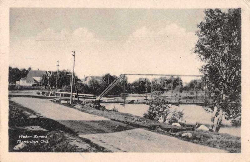 Thessalon Ontario Canada Water Street Bridge Antique Postcard J77068