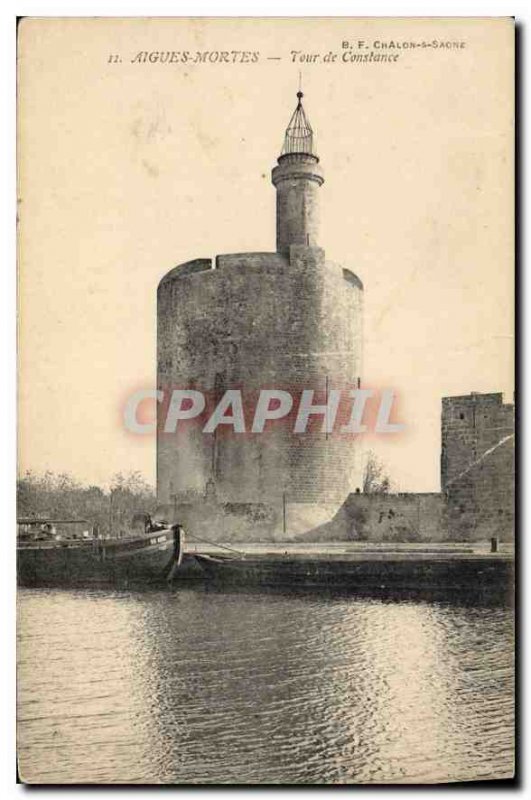 Postcard Old Aigues Mortes Constance Tower