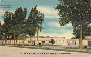 Riverton Wyoming 1963 Postcard El Rancho Motor Lodge