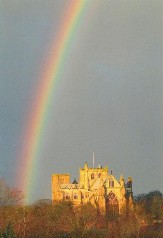 Ripon Cathedral Amazing Yorkshire Rainbow Postcard